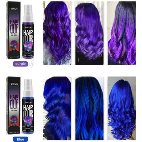 Disposable Hair Quick Spray Lasting Security Waterproof Hair Dye Purple Red White Fashion Instant Hair Color Products
