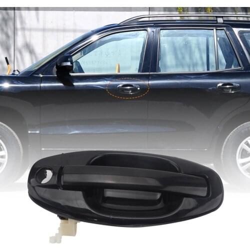 Front Left Exterior Door Handle Reliable Black Outside Door Handle for Hyundai Santa Fe Car Accessories
