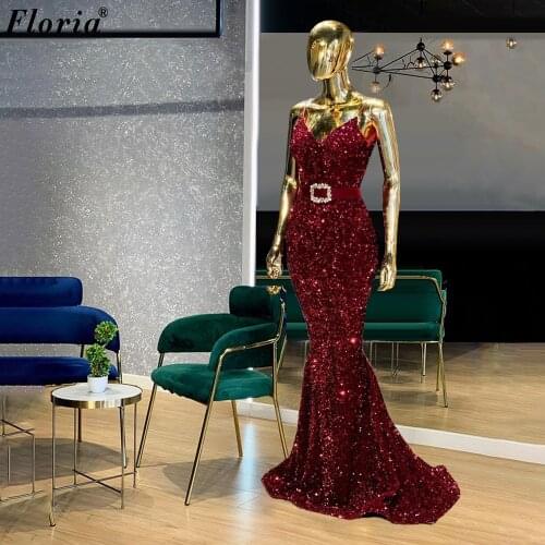 Plus Size Burgundy Prom Dresses For Women 2020 Mermaid Spaghetti Cocktail Dresses Wedding Party Dresses вечернее платье 2020