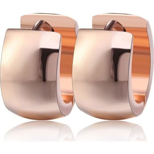 Yobest 2020 New Fashion High Polished Rose Gold Color 316L Stainless Steel Cute Earrings for Women Accessories