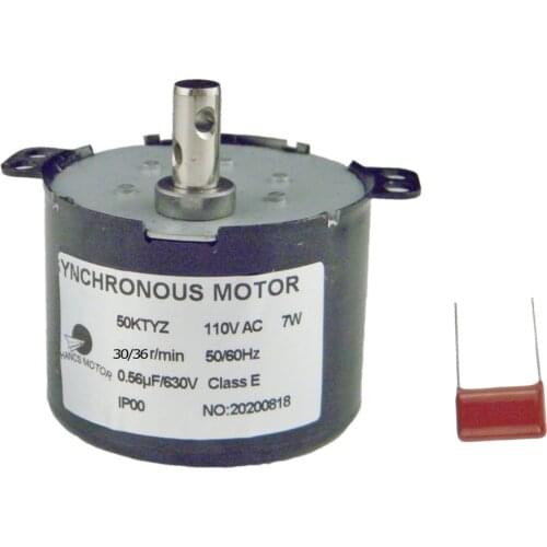 50KTYZ AC 110V Synchronous Electric Motor 30-36RPM Mini Gear Motor Slow Speed Mini Gearbox