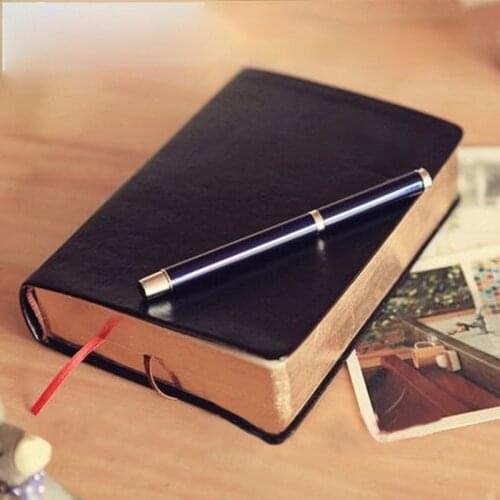 Vintage Thick Paper Notebook Notepad Leather Bible Diary Book Zakka Journals Agenda Planner School Office Stationery Supplies