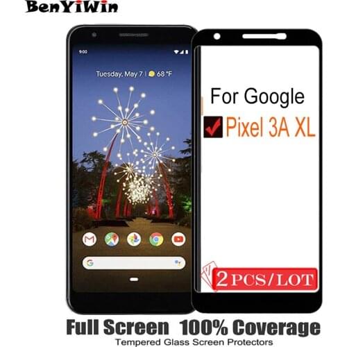 2PCS 100% Original Full Cover Screen Protector Tempered Glass For Google Pixel 3A XL Protective Glass For G020C G020G G020F Film