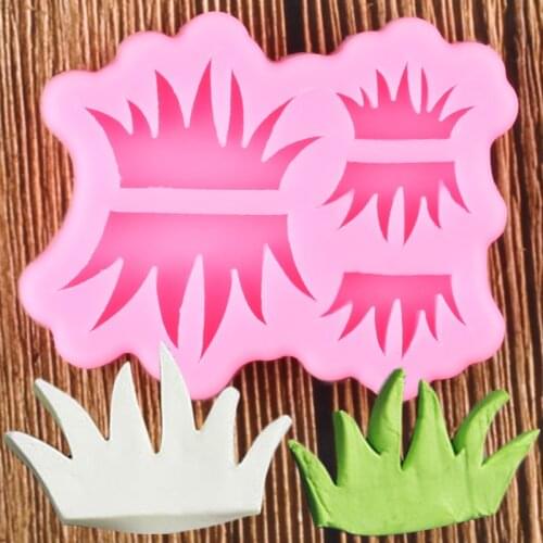 Green Grass Silicone Molds DIY Cake Border Fondant Mould Cake Decorating Tools Chocolate Gumpaste Candy Clay Moulds