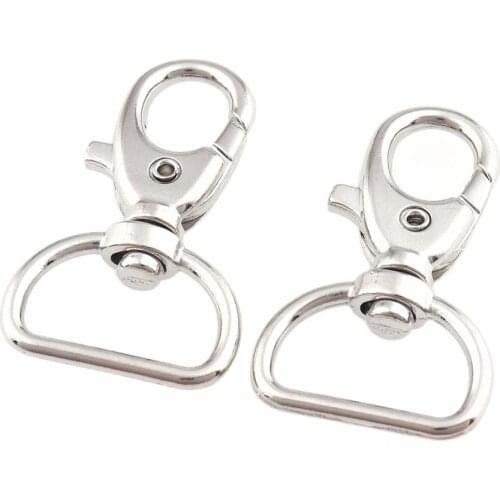 10pcs 3/4'Silver Aolly Swivel Trigger Lobster Clasp Apparel 20mm Sewing Fabric Key Chain Ring Snap Hook Lanyard DIY Craft