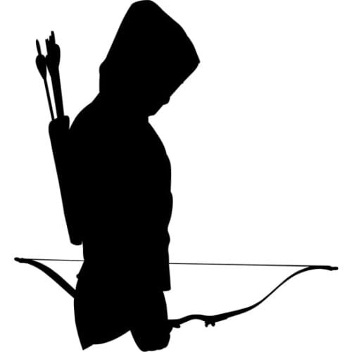 13CM * 12CM Hand-painted Personality God Archer Pattern Auto Sticker Pvc Suitable for Decal Decoration of Various Cars