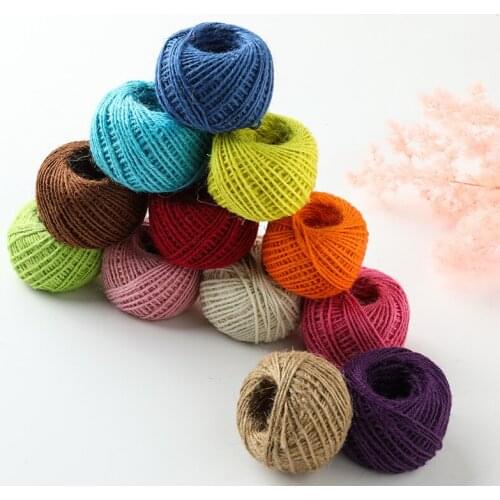 2MMx3Pcs Diameter Handmade Diy Multicolor Hemp Rope Binding Cord Decoration Fine Jute Braided Thread Twine Vase Photo Clip Charm