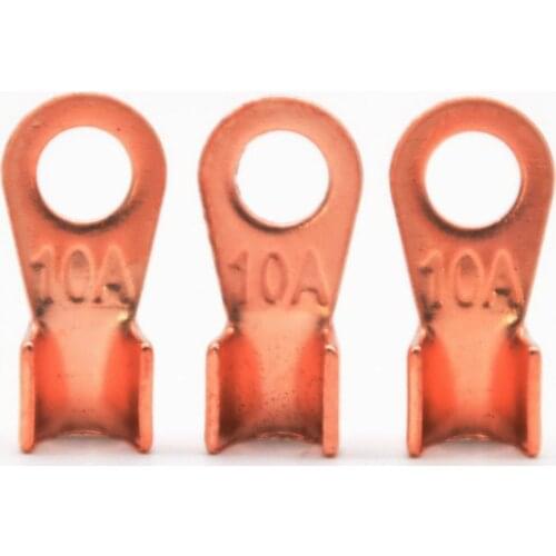 20pcs L4Y 6mm OT-10A Dia Copper Circular Splice Terminal Wire Naked Connector For 1.5-4Wire on Sale High Quality