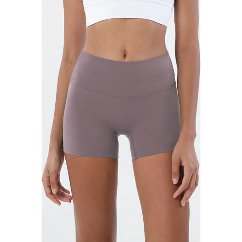 2021 New Yoga Running Shorts Sport High Waist Workout Shorts Double-sided Grinding Fitness Yoga Shorts Three-point Gym Leggings