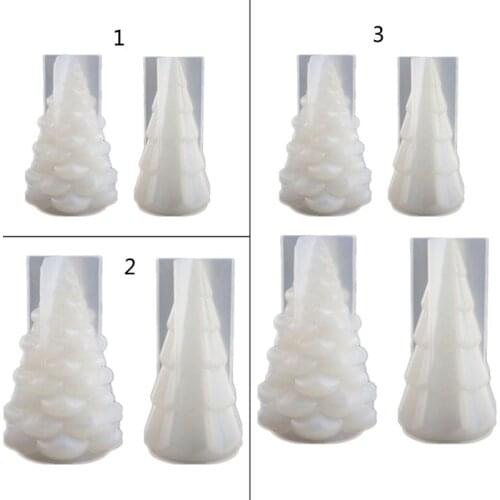 3D Christmas Tree Silicone Resin Mold Christmas Tree LED Night Lights DIY Molds