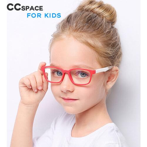 49406 Kids Anti Blue Glasses Frames Super Light Silicone Fashion Computer EyeGlasses