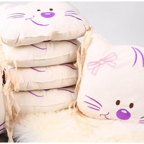 6pcs Fence Creative Baby Bed Surrounding Combination Autumn Winter Models Embroidered Bed Products Soft Cotton Car Bed Skirt