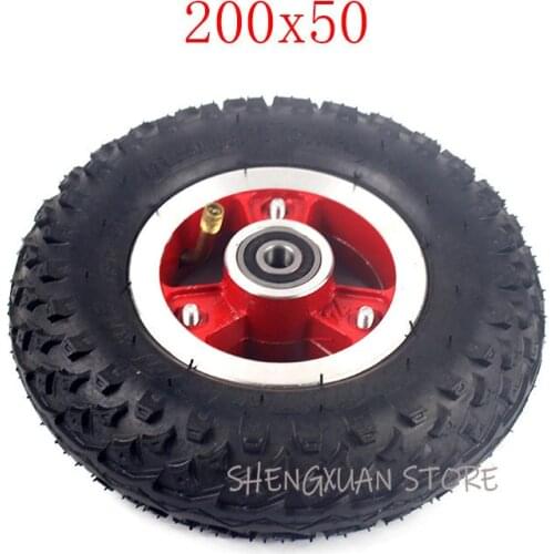 8 inch Electric Scooter Tyre With Wheel Hub 200x50 tire Electric Vehicle Aluminium Alloy Wheel 8''x2''Pneumatic tyre wheels