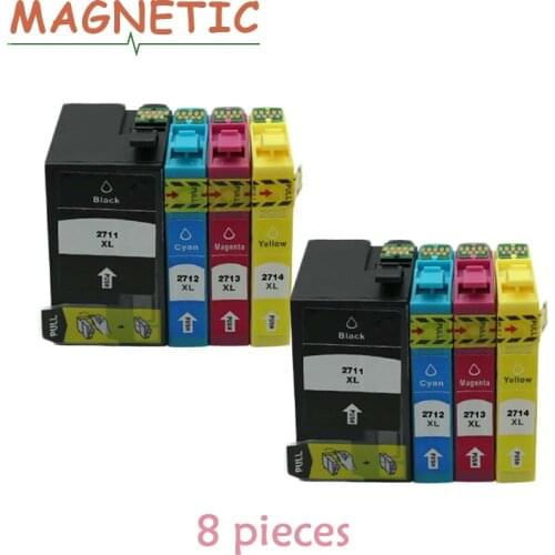 8pcs T2711 High quality compatible ink Cartridge for Epson WorkForce WF-7110 7610 7620 3620 3620 3640 printer 2701 27XL