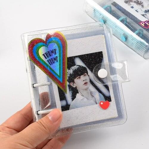 A6 Mini 3 Hole Spiral Notebook 3 Hole Loose Leaf Binder Planner PVC Transparent Diary PP Paper Zip Bag Accessories