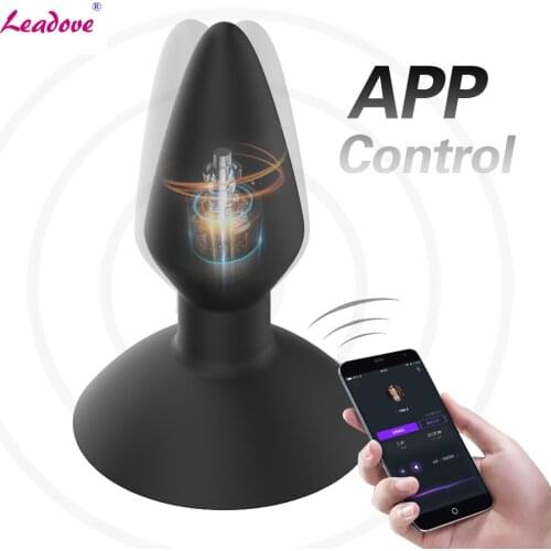 Bluetooth APP Big Anal Vibrator Remote Control Prostate Massage Anal Toy Intelligent Silicone Butt Plug Sex Toys For Men GS0424