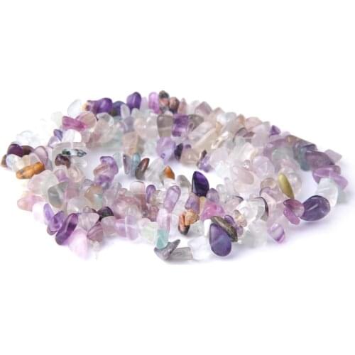 5-8 mm Natural Fluorite Chips Beads Slice Drilled Nugget Gem Stone Beads Tiny Gravel Beads For DIY Making Jewelry Bracelet Decor