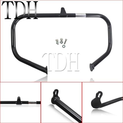 Black Motorcycle Engine Guard Crash Bar Highway Protection For Harley Softail FL 1986-1999