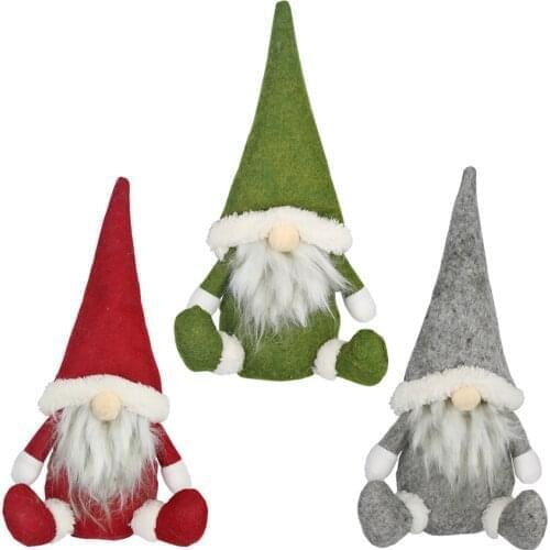 60 pcs Merry Christmas Swedish Santa Gnome Plush Doll Ornaments Handmade Elf Toy Holiday Home Party Decor Christmas Decorations