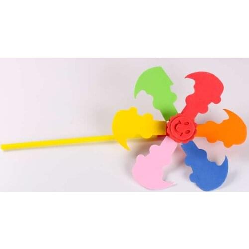 Six color windmill children toy kindergarten toy material package outdoor activities toy Diy Six - Color Windmill Children 's