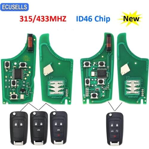 Remote Key Electronic Circuit Board 315mhz 433mhz ID46 Chip for Chevrolet Cruze Aveo for Opel Adam Astra J Zafira C for Buick