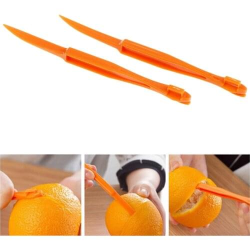 Hot Sale Practical Creative Long Orange Peeler Section Peel vanzlife Compact Orange Juice Compact Plastic Helper
