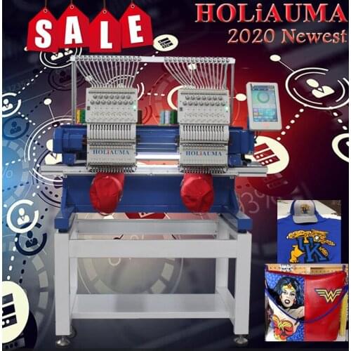 HOLiAUMA multi type 2 heads 15 needles computer embroidery machine for cap, garment prices from China