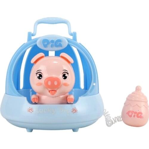 066B Interactive Electronic Pets Lovely Electronic Plush Toys Childrens Electric Pet Cute Pigs Magnetic Induction Feeding