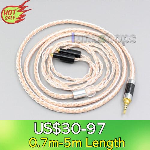 LN005835 2.5mm 3.5mm XLR 4.4mm TRRS Balanced 16 Core OCC Silver Mixed Headphone Cable For Shure SRH1540 SRH1840 SRH1440