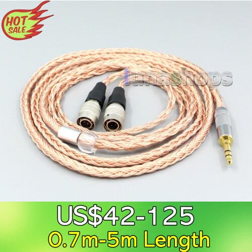 LN006743 2.5mm 3.5mm XLR Balanced 16 Core 99% 7N OCC Earphone Cable For Mr Speakers Alpha Dog Ether C Flow Mad Dog AEON