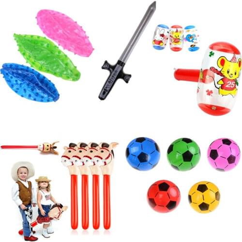 1Pc New Hot Cute Cartoon Inflatable Hammer Air Hammer With Bell Kids Children Blow Up Noise Maker Toys Color Random