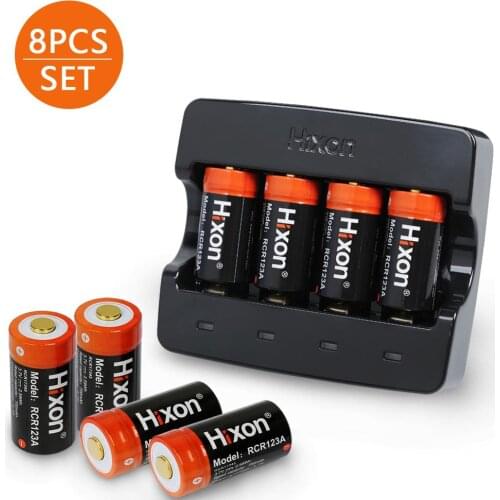 8pc Set 700mAh 3.7V Li Ion Rechargeable Protected Battery And Charger For Arlo HD And Reolink Argus Replacement Battery