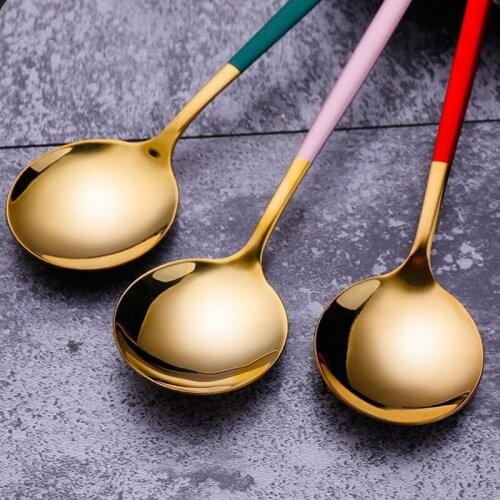 Multicolor Cutlery Set 24 Piece Tableware Sets Fork Spoon Knife Setcutlery Set Stainless Steel Cutlery Dinnerware Spoon Settings