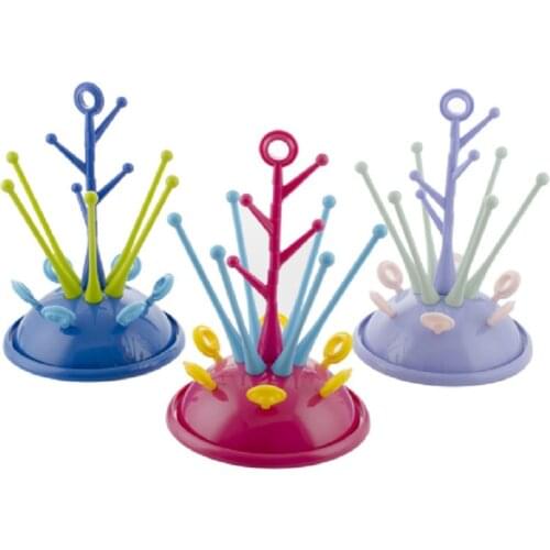 New Clean Tools Baby Bottle Drying Racks Infant Feeding Shelf PP+ABS Bottle Drainer Pacifier Holder Baby Bottle Cups Dryer