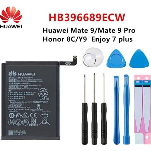 Hua Wei 100% Orginal HB396689ECW 4000mAh Battery For Huawei Mate 9 Mate9 Pro Honor 8C Y9 2018 Version Enjoy 7 plus +Tools