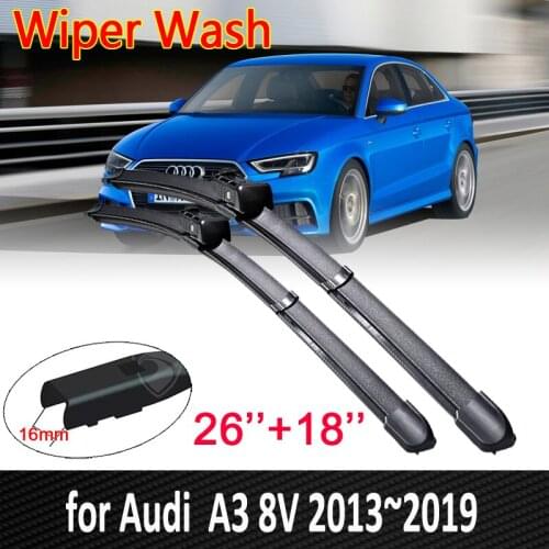Car Wiper Blades for Audi A3 8V 2013 2014 2015 2016 2017 2018 2019 S3 RS3 Sline Front Windscreen Windshield Wipers Car Goods