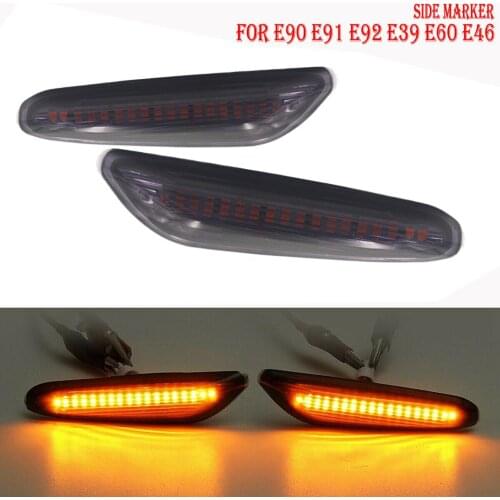 Clear /Smoke Lens LED Trun Signal Side Marker Light For BMW E82 E83 E84 E88 E90 E91 E92 E60
