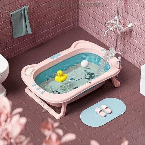Newborn Childrens Products Baby Bath Tub Baby Foldable Baby Sitting And Lying Large Bath Bucket Childrens Home