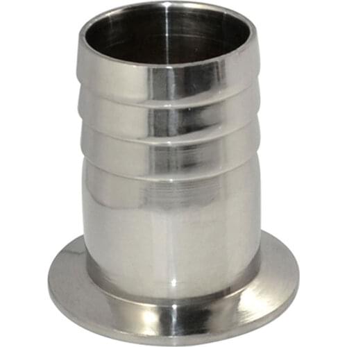 8/10/12/16/19/25/32/38/45/51mm Sanitary Tri Clamp Hose Barb Adapter Hosetail SS304 Stainless Steel