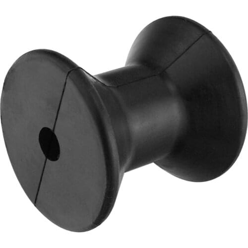 Heavy Duty Boat Trailer Roller, Rubber Shaft Keel, Black Universal for Boat