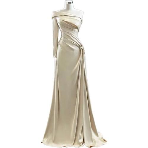 WECHEER Womens One Shoulder Evening Dresses