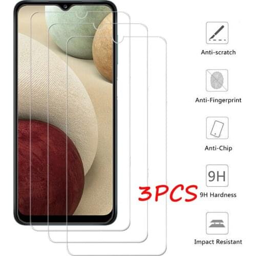3Pcs On for samsung galaxy a12 tempered glass for samsung a12 a 12 2021 screen protector samsun galaxi a 12 protective glas film