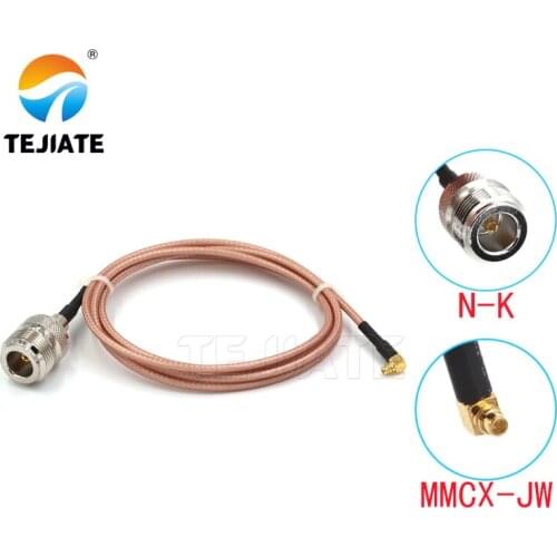 1PCS TEJIATE Adapter Cable N To MMCX Type NK Convert MMCXJW 8-90CM 1M 1.5M 2M Length Connector RG316 Wire