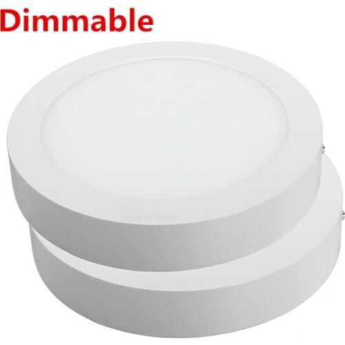 10pcs/lot DHL Free!!! Warm/Natural/Cool White Optional 9W 15W 25W AC85-265V Round Dimmable Ceiling Surface Mounted LED DownLight