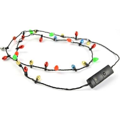 100PCS Led Necklace Flashing Beaded Light Glowing Pendant Necklaces Toys Christmas Gift Party Favor Gifts Free Shipping