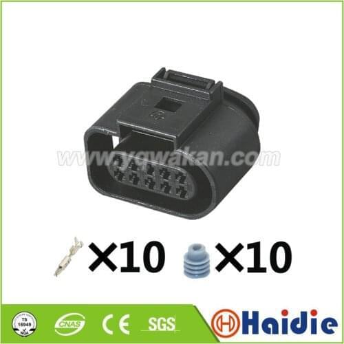 2sets VW 10 Pin 1.5mm auto male plug of 1-966845-1 car waterproof connector
