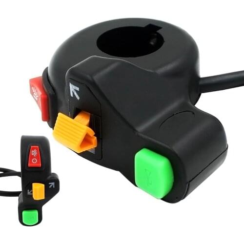 3 In 1 Universal Motorcycle Bicycle Handlebar Headlight Turn Signal Horn Switch