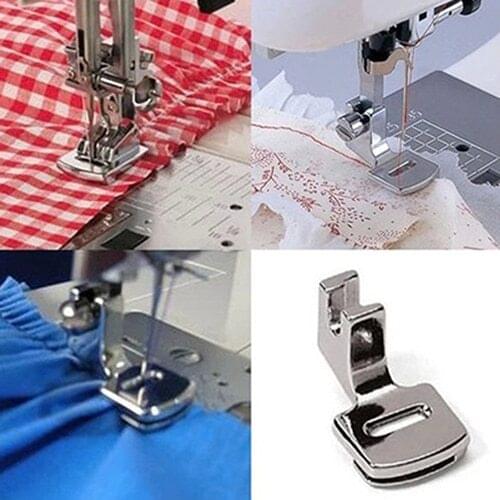5 pieces/set Fold Rolled Hem Presser Foot Feet Kit for Overlock Overcasting Sewing Machine