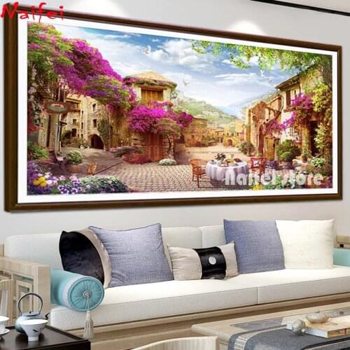 DIY 5D Diamond Painting Landscape Garden Diamond Embroidery Scenery House Full Squaer Round Cross Stitch Kit Home Decor Gift