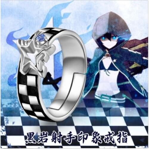 BLACK ROCK SHOOTER BRS Anime Adjustable 925 Sterling Silver Ring #7#8#9 Cosplay